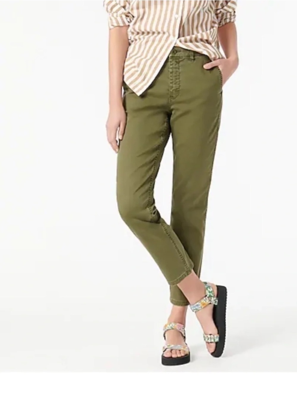 J. Crew Vintage Straight Chino Women’s Khakis size 26T in Light Green